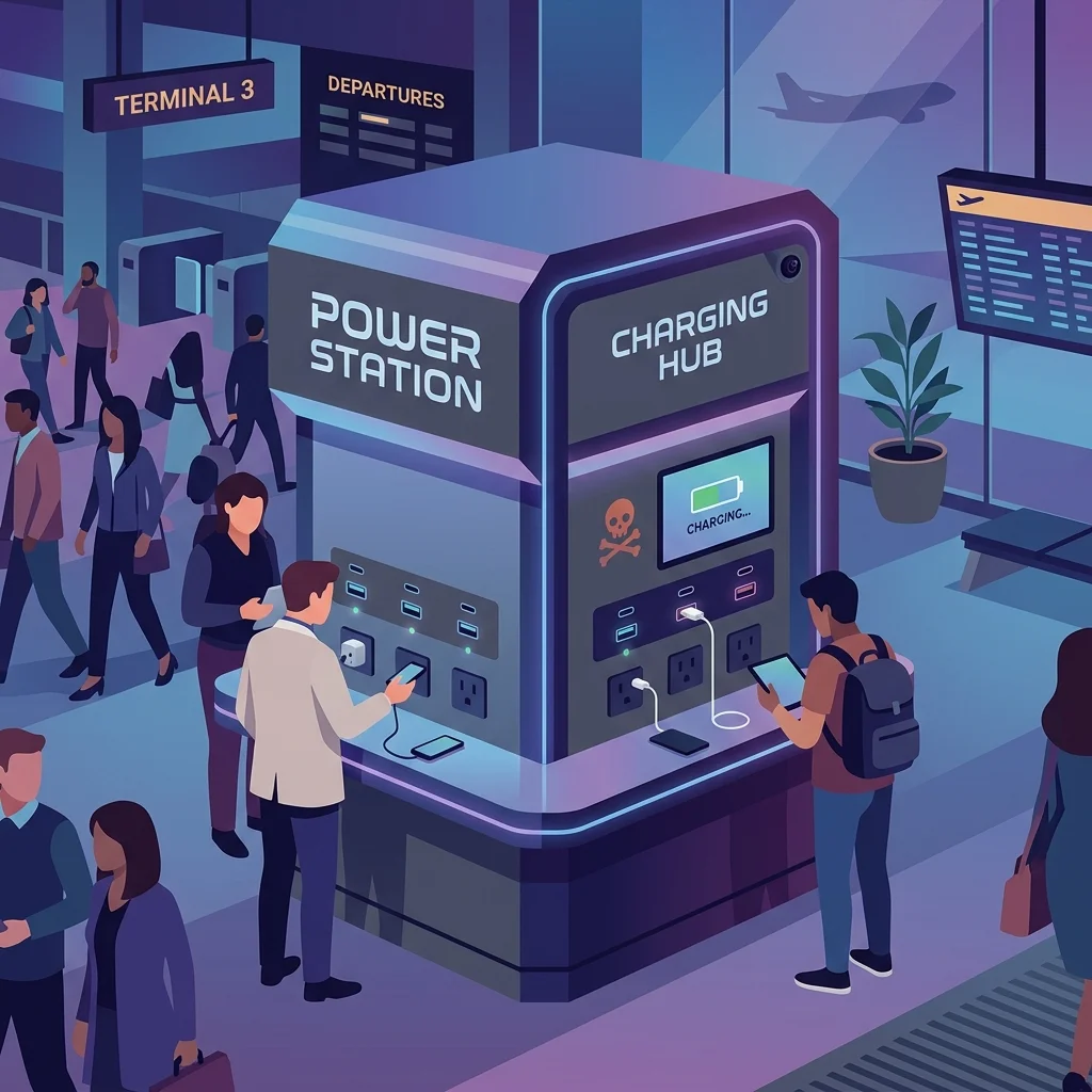 Ilustração técnica do artigo sobre O que é Juice Jacking? O Golpe que Usa Portas USB para Roubar seu Celular [Guia Completo 2026]