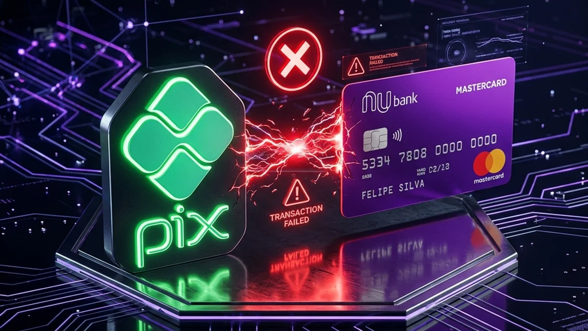 Ilustração técnica do artigo sobre Nubank tem problemas com Pix nesta quarta-feira (27/05)
