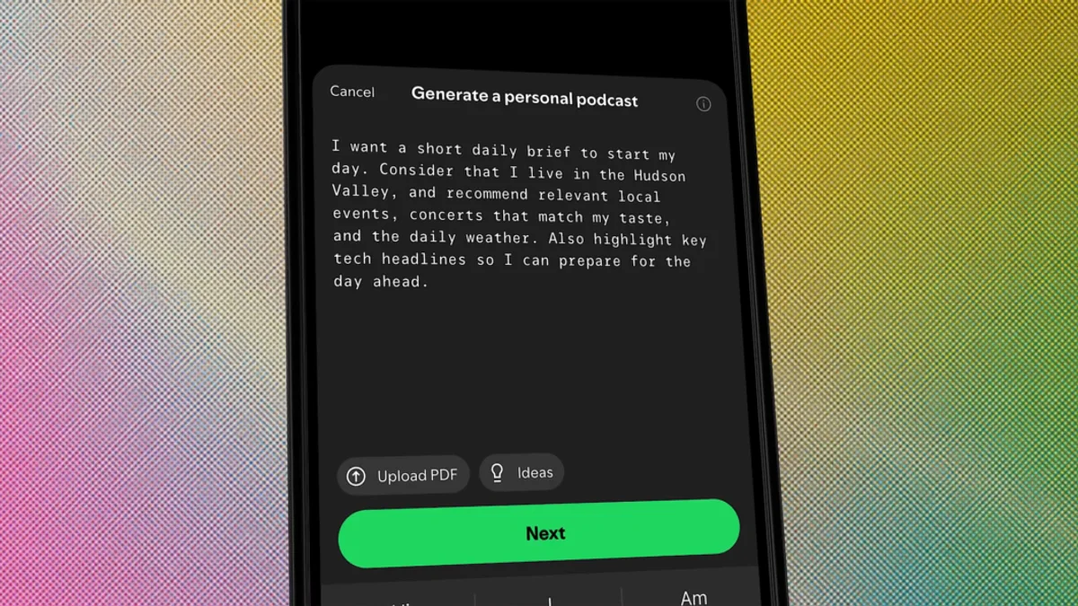 Ilustração técnica do artigo sobre Spotify Revela Podcasts Pessoais Gerados por IA e o Novo Aplicativo Studio: O Futuro do Áudio Sintético